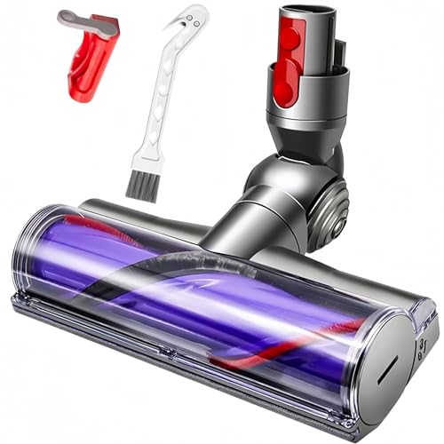 Elektrische Bodendüse kompatibel mit Dyson V7 V8 V10 V11 V15 Turbobürste Bürstenkopf mit Direktantrieb Ersatzteil Zubehör Motorhead für Parkett Hartboden Teppich Tierhaare Drehbar