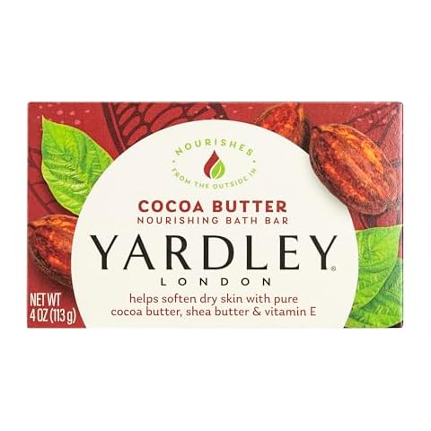 Yardley London Moisturizing Bath Soap Bar Cocoa Butter Cover
