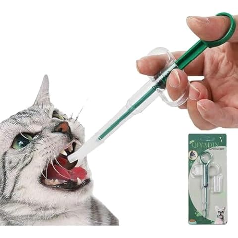 QIYADIN Cat Pill Shooter Pet Piller Gun Dog Pill Shooter Cat Tablet Soft Tip Syringe Pet Medical Feeding Dispenser Tool for Small Animal Cover