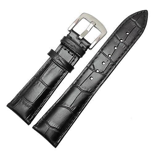 Correas de reloj con hebilla de metal oro y plata en cuero genuino flexible