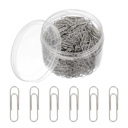 Trombone 28mm en métal argenté PATIKIL pour organisation de documents de bureau lot de 1000