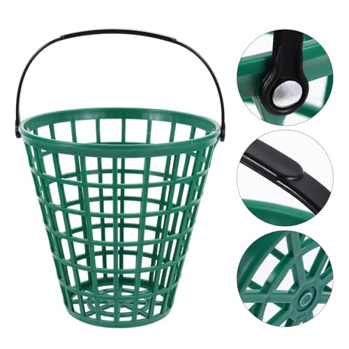 Warmhm Golf Ball Basket Range Baskets Carrying Buckets Golfball Storage Container with Handle for Outdoor Sport (Green,22 x 22cm) - Image 4