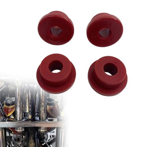 Bagues de rehausseur guidon caoutchouc rouge pour Harley Sportster et Dyna FXD 1984-2017