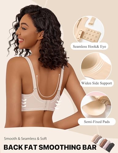 Image of Avidlove Wireless Bras for Women Comfort Seamless Bra Smooth Bralette Everyday Sleep Jelly Bras Regular and Plus