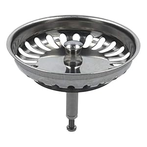 Blanco 125555 Siebkörbchen mit Zapfen für Exzenter-Bedienung Edelstahl, 8,2 cm