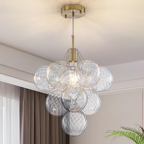 Dining Room Chandelier Modern Brushed Gold Pendant Light for Foyer Bedroom