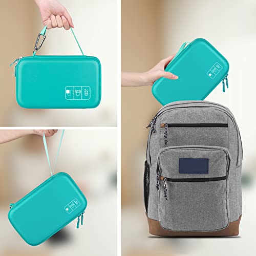 Diabetic Supplies Travel Case, Glucose Meter Portable Storage Bag, Insulin Pen and Medication Carrying Case for Glucose Meters, Insulin Pen, Test Strips, Lancets, Syringe, Needles, Turquoise - Image 7