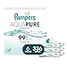 Pampers Aqua Pure 6X Pop-Top Sensitive Water Baby Wipes, 336 Count