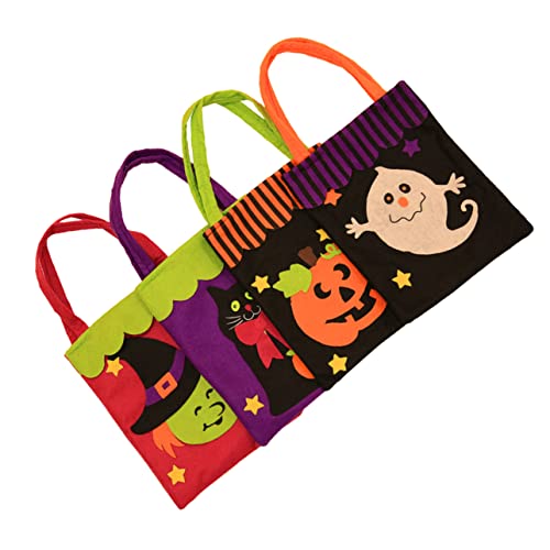 HAPINARY 4 peças de decoração de biscoitos, bolsa de presente, doces, compras, portátil, tecido de f