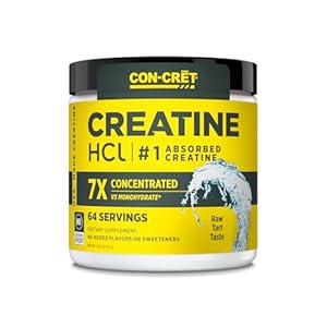 Creatine HCl Powder | Muscle, Cognitive, Cellular Energy Support | No Bloating or Cramps | USA Made & NSF Certified | Unflavored (64 Serving)