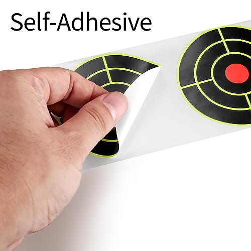 Shooting Splatter Targets Stickers, 200 Pcs/Roll 3 Inch Self Adhesive Shooting Targets Paper, Reactive Target Shooting Splatter Stickers for Shooting Range, Archery Bow, Practice Training