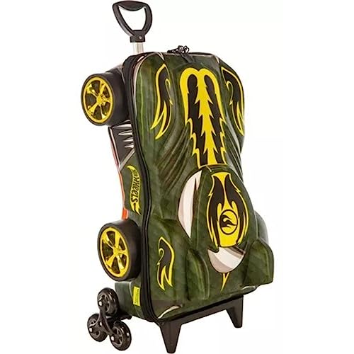Mochila Rodinha Tripla Hot Wheels Howlin Heat 3d Maxtoy