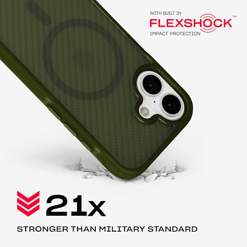 Image of Tech21 EvoArmor for iPhone 16 Compatible with MagSafe - Impact Protection Case 21x Military Standard Tested in Green
