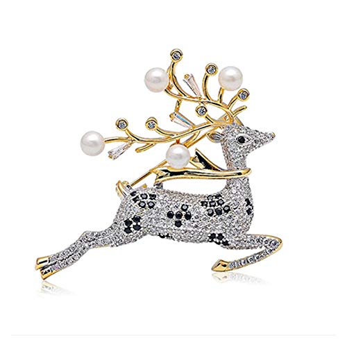 Broches pour femmes de cerf en alliage élégant pour costume et écharpe de mode