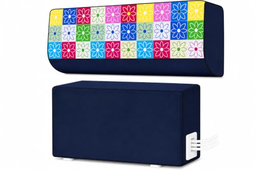 GURU-ISHMA Split AC Cover for 1.5 Ton AC | Waterproof Dustproof Indoor & Outdoor | Elastic Adjustable Design with Sun & Rust Protection | Fits Indoor (112 × 30 × 24 cm) & Outdoor (89 × 71 × 36 cm)