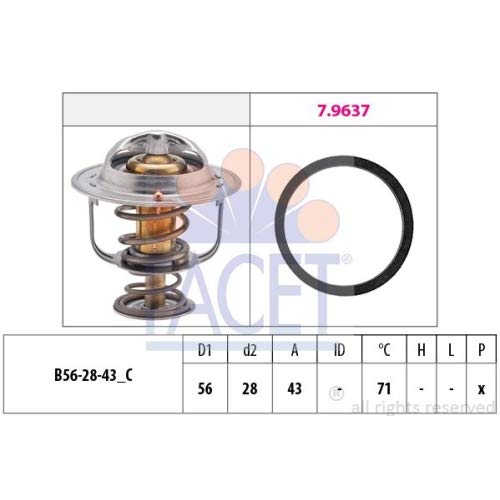 Facet 7.8650 Termostato, Refrigerante