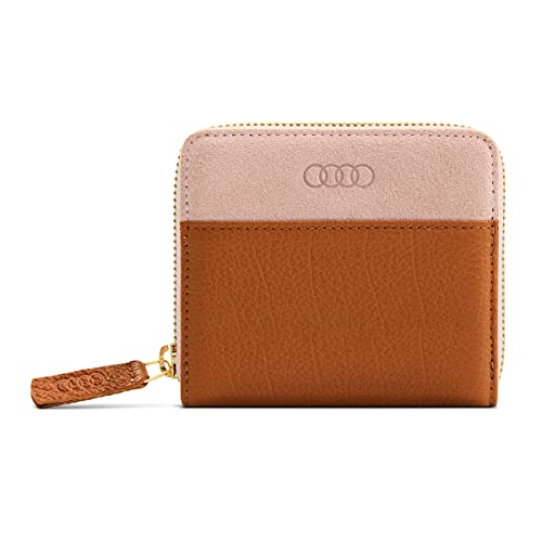 Portefeuille cuir Audi marron rose compagnon idéal de vos sorties