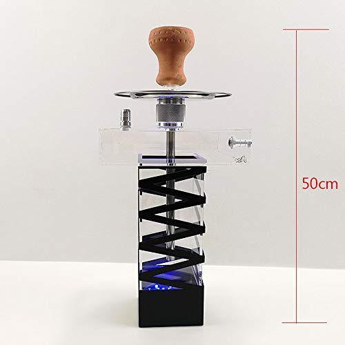 Rteanb Huka Micro Moderne Acryl-Blase Shisha mit einem Schlauch Big Smoke und bunten LED-Licht Shisha Set for… – Bild 8