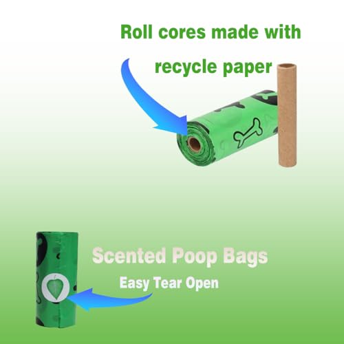 Poop Bags For Dogs 240Counts Waste Bags For Dog Poop 16 Rolls Doggie Poop Bags With A Free Dispenser,100% Leak-Proof,Lightly Lavender Scented Poop Bags For Pet Poop Bags For Dogs 240Counts Waste Bags For Dog Poop 16 Rolls Doggie Poop Bags With A Free Dispenser,100% Leak-Proof,Lightly Lavender Scented Poop Bags For Pet