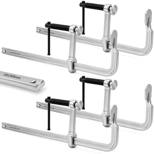 Image of SOUJOY 4 Pack Bar Clamp for Welding, 12 Inch F Clamp, Light -Duty Steel Drop Forged Bar Clamps with Max 450Lbs Load Limit for Welding, Woodworking, Metal working, DIY and Crafts