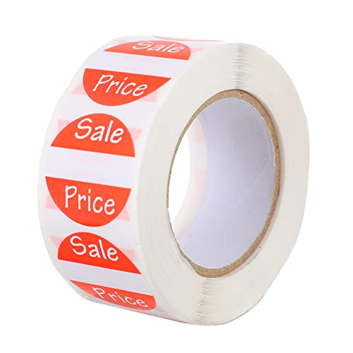 OUNONA Supermarket Labels 1 Roll Round Sale Stickers Easy to Apply Retail Store Tags