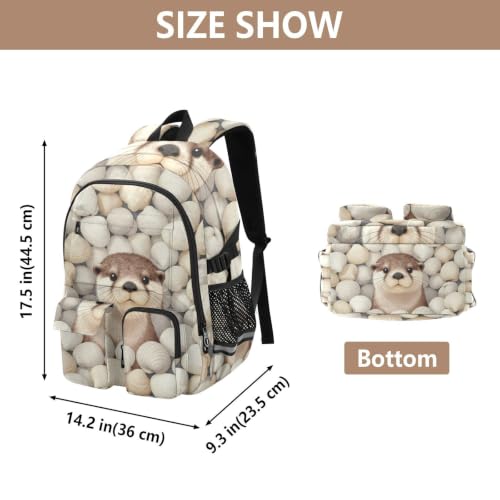 Mochila de viaje grande de nutria para portátil de 17.5" con diseño original 3