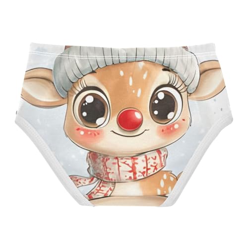 Girls Underwear Toddlers 2t Cotton Panties Little Girl Artistic Briefs Kids Undies Cute Reindeer Winter2