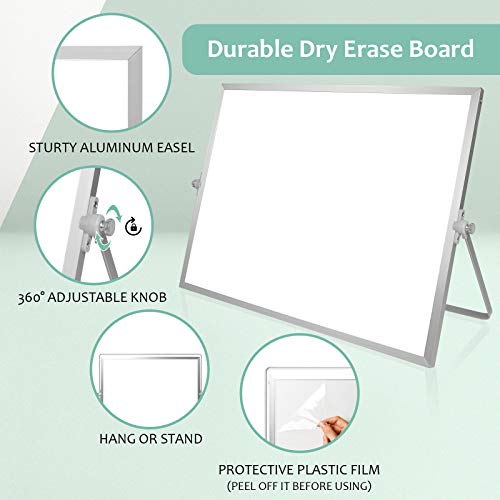 image for GMAOPHY Dry Erase White Board, 16inX12in Large Magnetic Desktop Whiteb