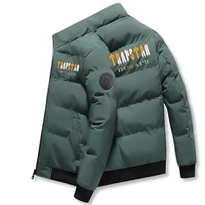 YOUPO Trapstar London winterpufferjack for heren, lichtgewicht warme gezwollen jonge/tienerjas met opstaande kraag en zakken