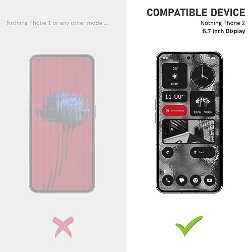 Image of STP FEEL Advanced Black Border Tempered Glass Protector for Nothing Phone 2 (6.7 Inch) | Full Edge to Edge Screen Protector Guard Protector
