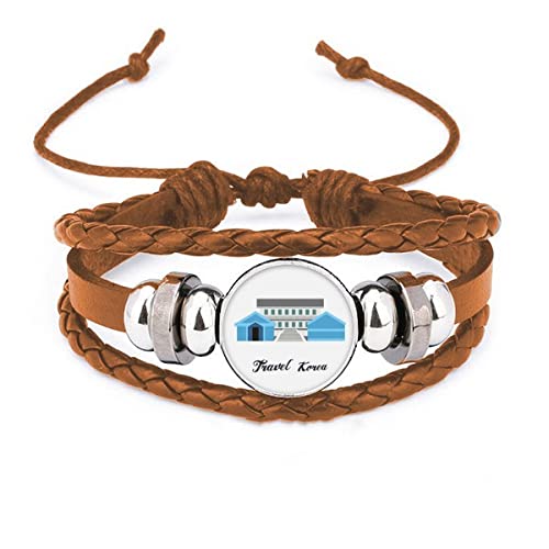 Bracelet en cuir avec zone en Corée idée cadeau anniversaire unique