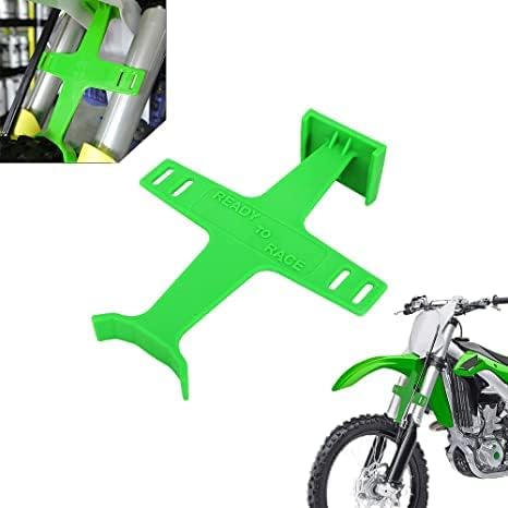 Universal Motorcycle Fork Guard Suspension Support Brace Transportation Tool Tie Down Seal Saver Protection Plastic For Dirt Bike Motocross Accessories Green
