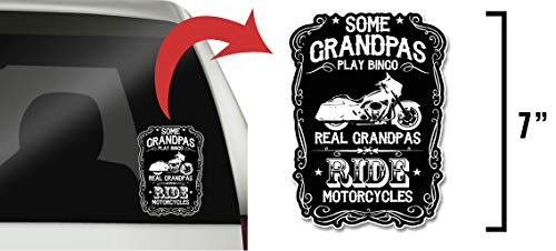 Real Grandpas Ride Motorcycles 7 Inch Decal For Cars, Trucks, Motorcycles, Boats & Laptops - Sticks To All Flat Surfaces Including Car Windows #TOP1