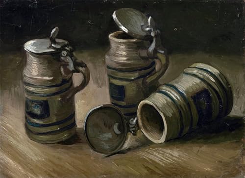 Toile Chopes à bière de Vincent Van Gogh affiche de portrait d'art pour décoration murale 60x90cm