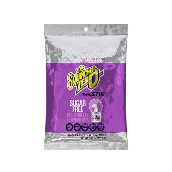 Qwik-Stik Zero Sugar Electrolyte Powdered Beverage Mix, 6 Flavor Variety Pack (Fruit Punch, Lemonade, Grape, Lemon-Lime, Mixed Berry, Orange), Sugar-Free Hydration Drink Sticks, 300 Count Bulk Pack image 5