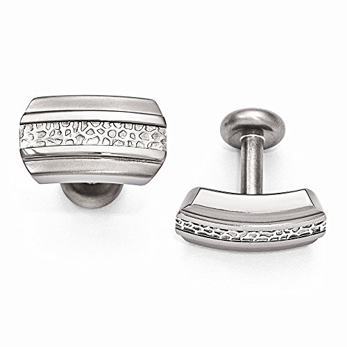 Mancuernillas de Hombre Sonia Jewels Titanio y Plata 13 mm