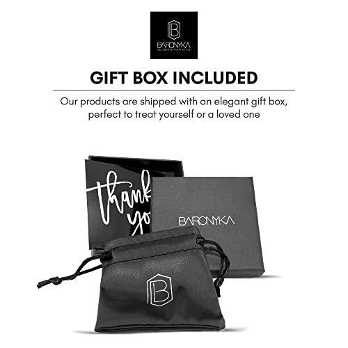 Baronyka Stainless Steel Men’s Bar Link Chain Bracelet, 3Mm 8” With Lobster Clasp, Silver Plated, Chainlink Bracelets For Men #TOP3