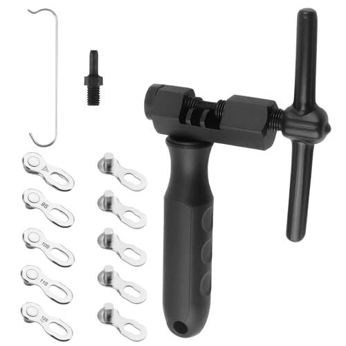 Tronchacadenas Bicicleta para Cadenas, 5 Pares de Eslabones que Faltan, Tronchacadenas Bicicleta MTB para Cadenas de 6-12 Velocidades -Dividir, Herramienta de Reparación de Carretera y Montaña