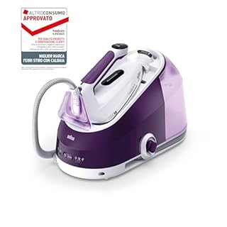 Braun CareStyle 5 IS5247VI, Ferro da Stiro a Vapore con Tecnologia FreeGlide 3D, 145 g/min di Vapore, Riscaldamento Veloce, Modalità iCare, Stiratura Verticale, Serbatoio 2L Rimovibile, 2400W, Viola