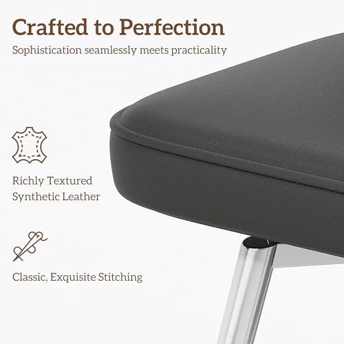 Image of GXJ Bar Stools Set of 3, Kitchen Counter stools with Backs and Metal Legs