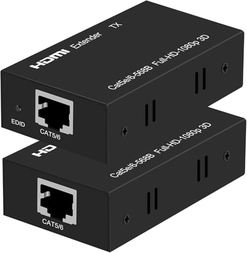 Extension HDMI sur câble Cat6 Cat7 transmetteur adaptateur 1080p 60Hz 3D avec copie EDID