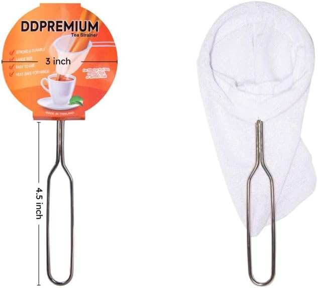 Filtro de té de estilo tailandés tradicional de acero inoxidable, tamaño de 3 pulgadas, amigable con uso y duradero, compatible con todos los tipos