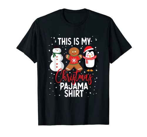 This is my Christmas Pajama, Family Matching PJs top, funny Camiseta