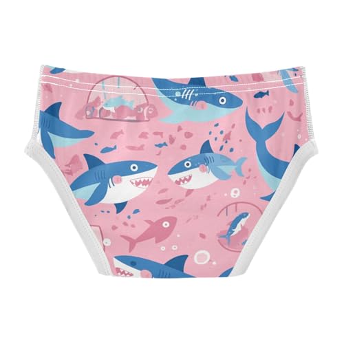 KLL Shark Pink Background Boys Toddler Pure Cotton Underwear Briefs Cute Children Panties2