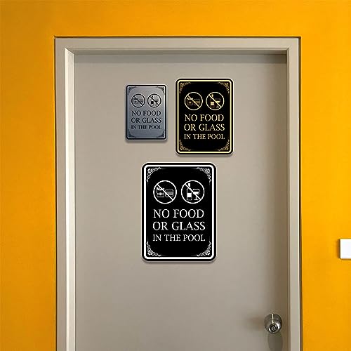 Señal para piscina para puerta o pared de 6x8 pulgadas miniatura 6