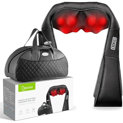 cotsoco Shiatsu Back Neck and Shoulder Massager with Heat,Deep Tissue 3D Kneading Pillow, Electric Full Body Massager for Legs,Foot,Body Muscle Pain Relief,Gifts for Mom Dad Cover