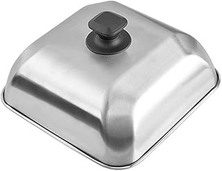 PpAaJK Tapa para hamburguesas redonda de acero, cúpula para placa, tapa para fundir queso, accesorios para barbacoas, barbacoas, picnics