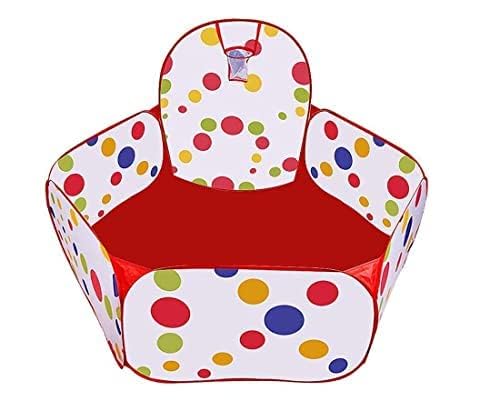 BabyGo Dotted Foldable Ocean Balls Pit Kids Indoor Outdoor Basketball for Kids | Balls not Included (Multicolor) (B0CW9GFR3T) Amazon Price History, Amazon Price Tracker