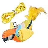 Moxeupon Vogelspielzeug für Katzen – Trainingsspiel für Agilität und Stimulation – mit elektrischem Erregungsspielzeug mit Seil für Katzen | für Instinkt-Training, Agilitätstraining