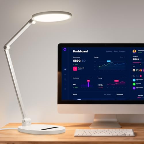 OldShark LED Desk Lamp for Home Office and Video Calls|